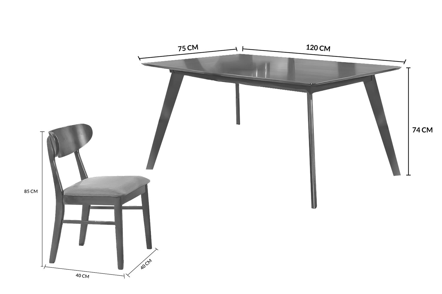 Foto 6 | Comedor Con 4 Sillas Bossa Diphy Marrón