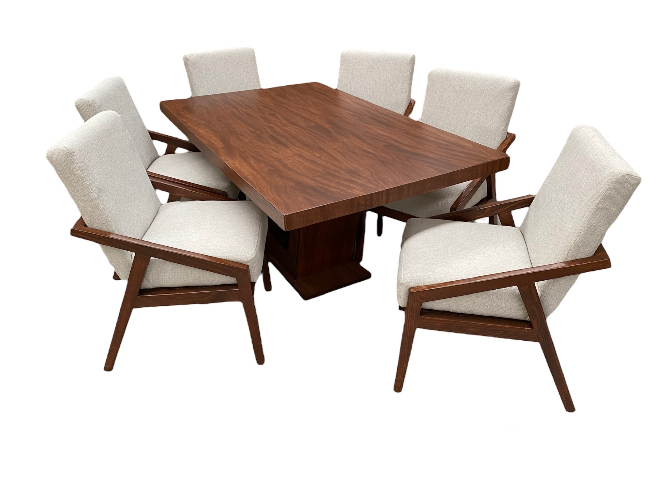 Foto 4 pulgar | Comedor 6 Sillas Salvanto Dallas Chapa De Parota Color Tzalam