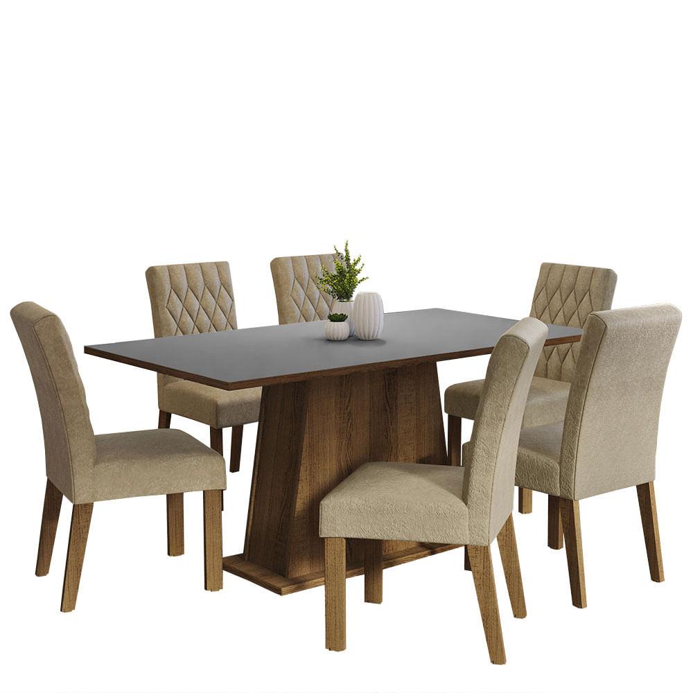 Foto 2 pulgar | Juego De Comedor Con Mesa Y 6 Sillas Madesa Britney Mgi