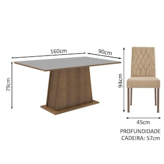 Foto 7 | Juego De Comedor Con Mesa Y 6 Sillas Madesa Britney Mgi