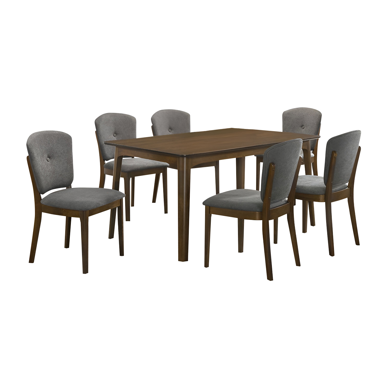 Foto 2 pulgar | Comedor 6 Sillas Bossa Bratty Nuez/gris