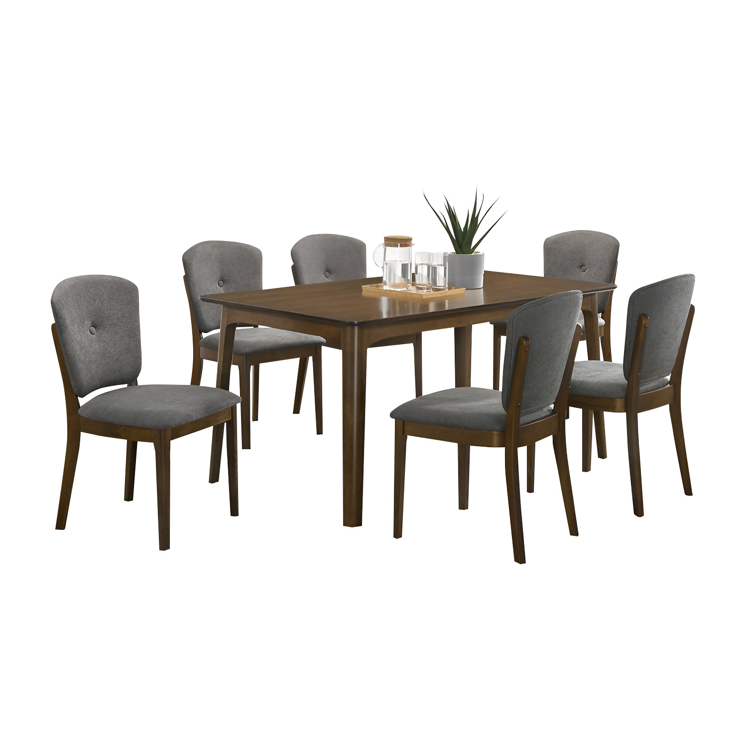 Foto 3 pulgar | Comedor 6 Sillas Bossa Bratty Nuez/gris