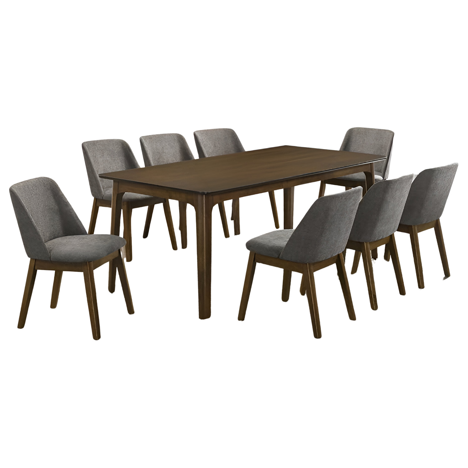 Comedor 8 Sillas Bossa Mabel Nuez/gris