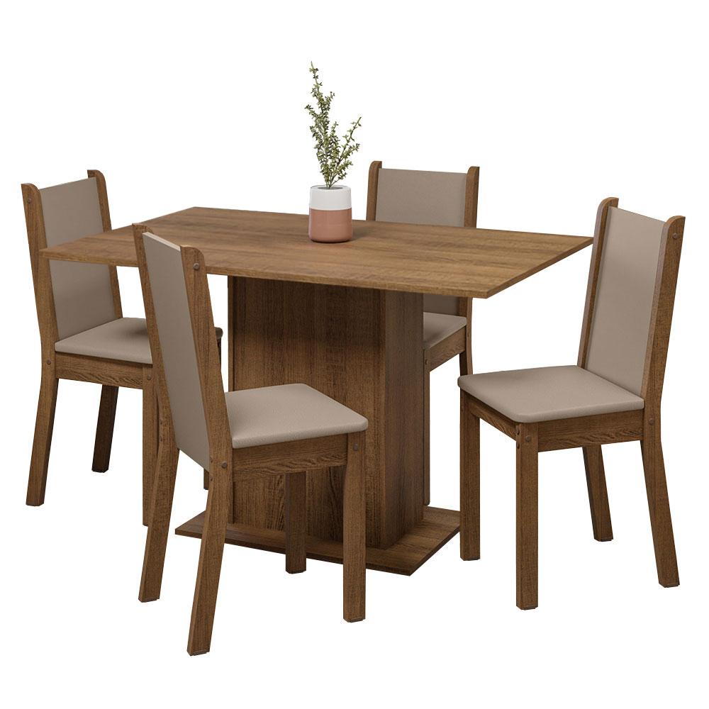 Juego de Comedor Madesa Talita Mesa conTablero de Madera y 4 Sillas $4,499