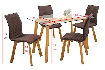 Foto 5 | Comedor Mobilkraft Nery Café con 4 Sillas