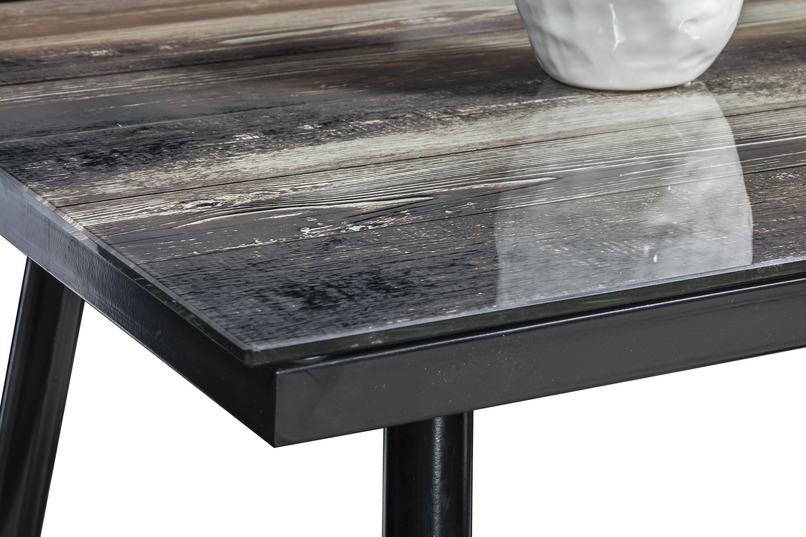 Foto 4 pulgar | Comedor Mobilkraft Toyo Negro 4 Sillas Tubular y Cristal