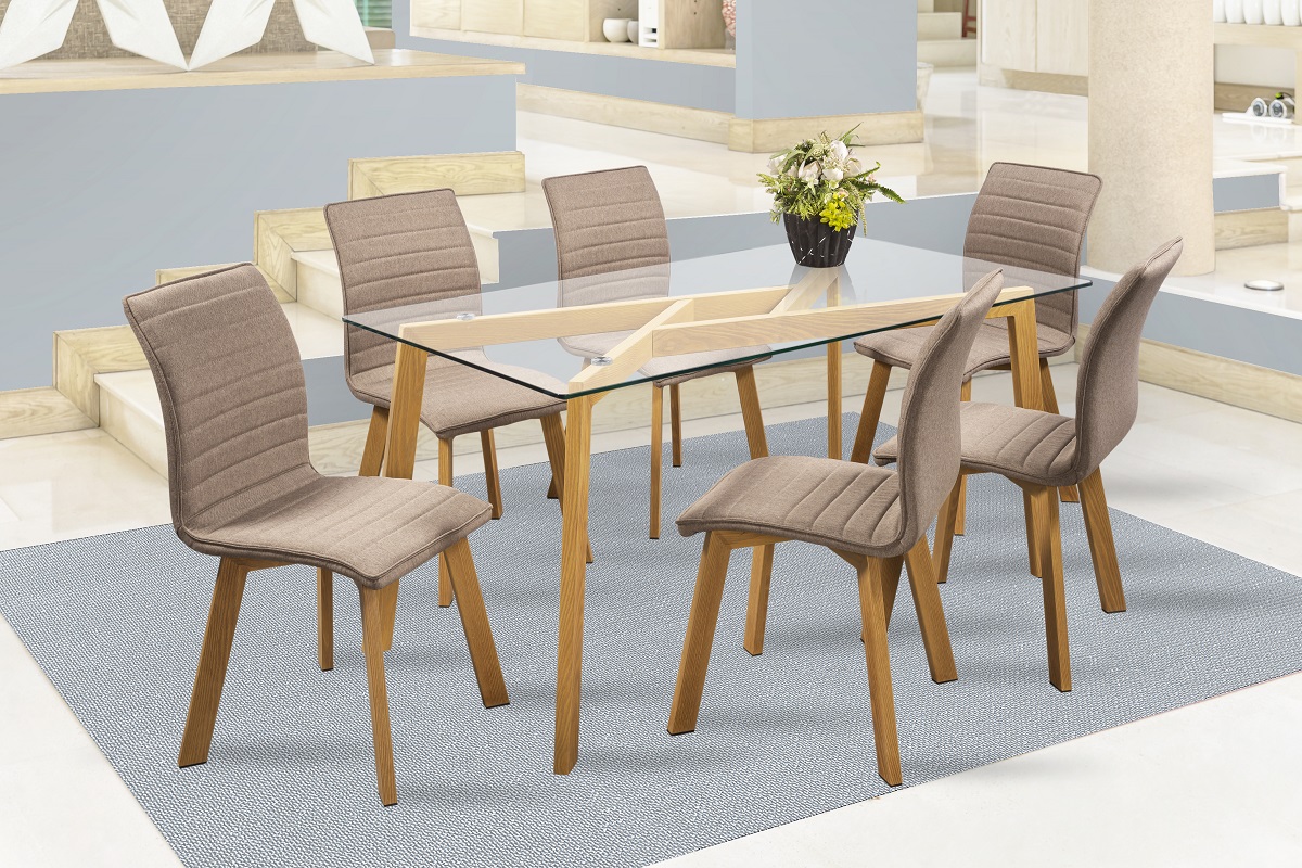 Comedor Mobilkraft Nery Café con 6 Sillas