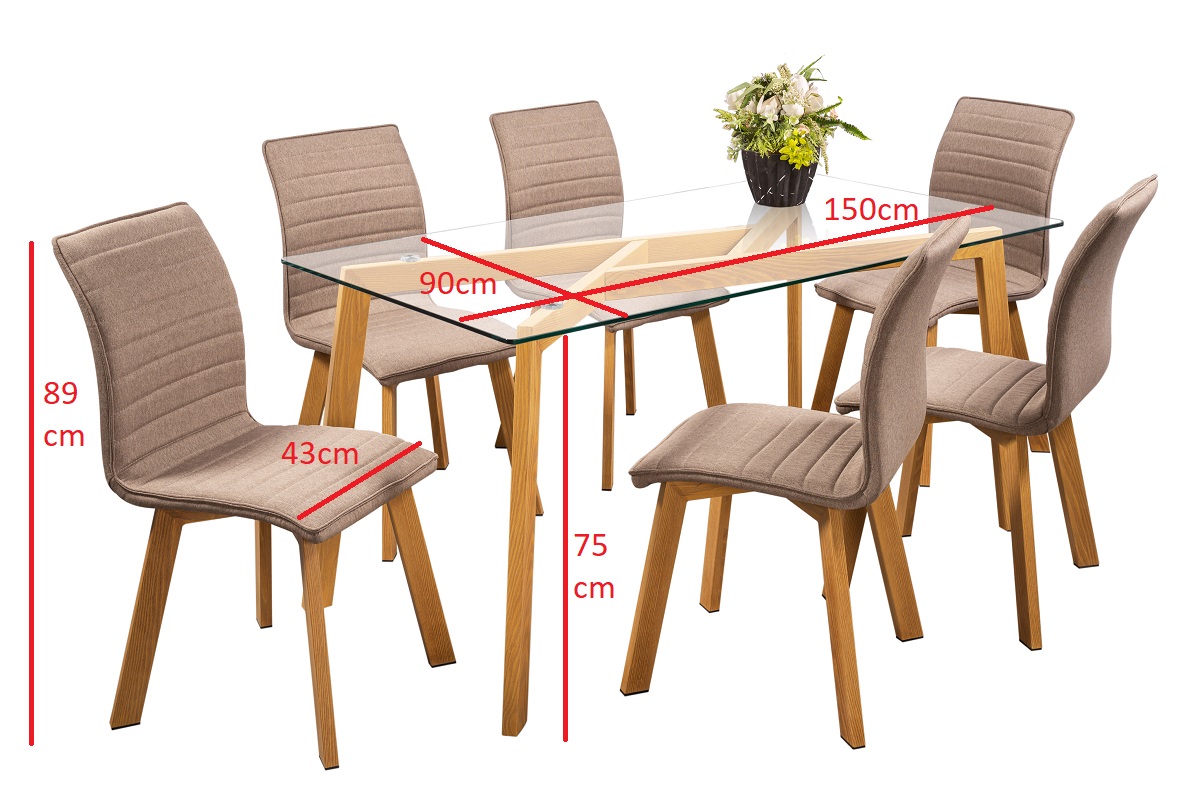 Foto 5 pulgar | Comedor Mobilkraft Nery Café con 6 Sillas