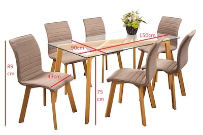 Foto 4 | Comedor Mobilkraft Nery Café con 6 Sillas