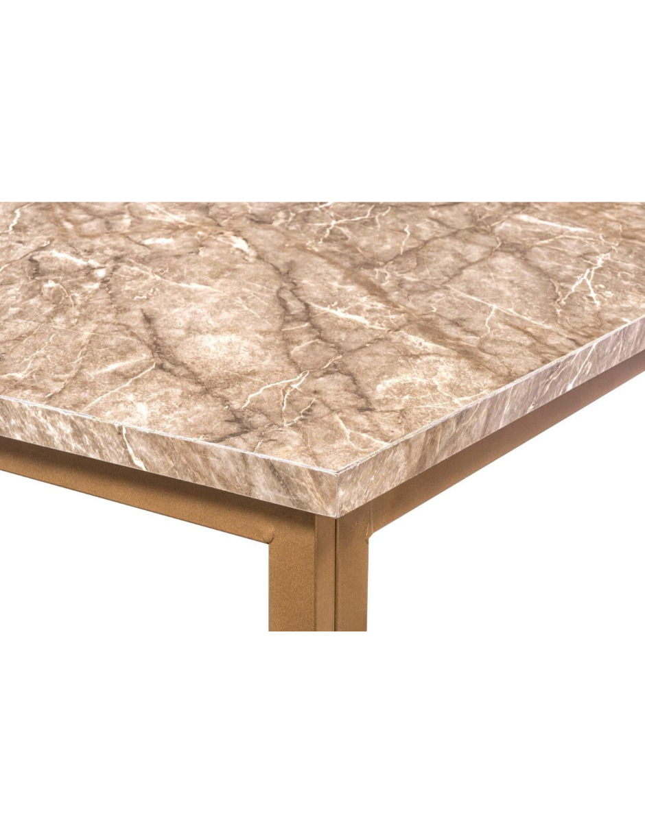 Foto 4 pulgar | Comedor Mobilkraft Naya Dorado con 4 Sillas