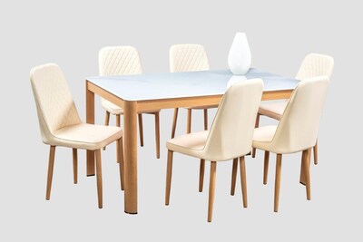 Foto 2 | Comedor Mobilkraft Chester con 6 Sillas Beiges