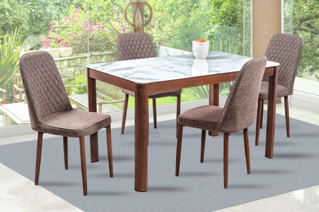 Foto 2 pulgar | Comedor Mobilkraft Chester con 4 Sillas Cafés