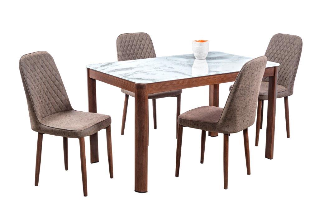 Foto 3 pulgar | Comedor Mobilkraft Chester con 4 Sillas Cafés