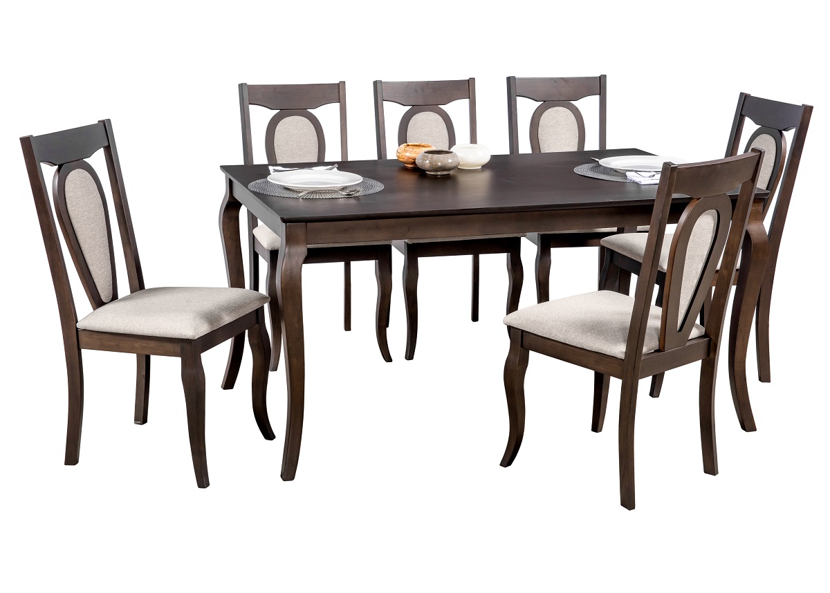 Foto 2 | Comedor Mobilkraft Canvas Marrón 6 Sillas de Madera