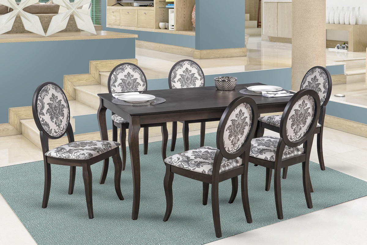 Comedor Mobilkraft Summer Marrón 6 Sillas de Madera
