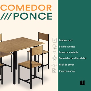 Foto 2 | Comedor 4 Sillas Beige Mubson Antecomedor Ponce