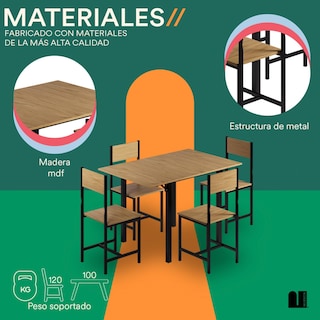 Foto 3 | Comedor 4 Sillas Beige Mubson Antecomedor Ponce