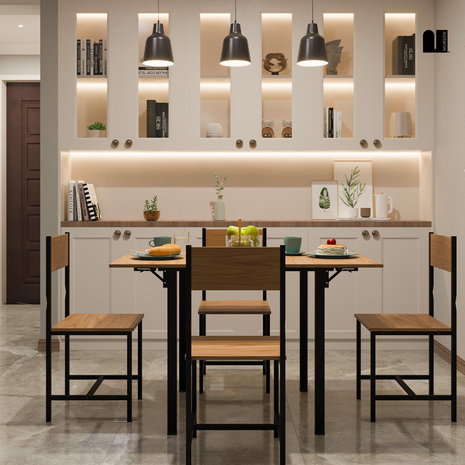 Foto 7 pulgar | Comedor 4 Sillas Beige Mubson Antecomedor Ponce
