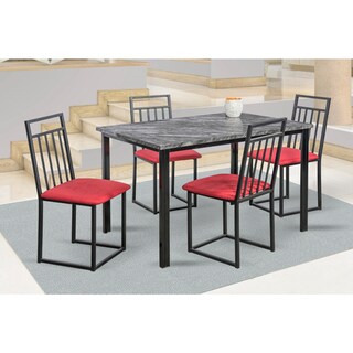 Foto 1 | Comedor Mobilkraft Naya Rojo 4 Sillas Tubulares