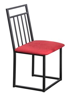 Foto 3 | Comedor Mobilkraft Naya Rojo 4 Sillas Tubulares