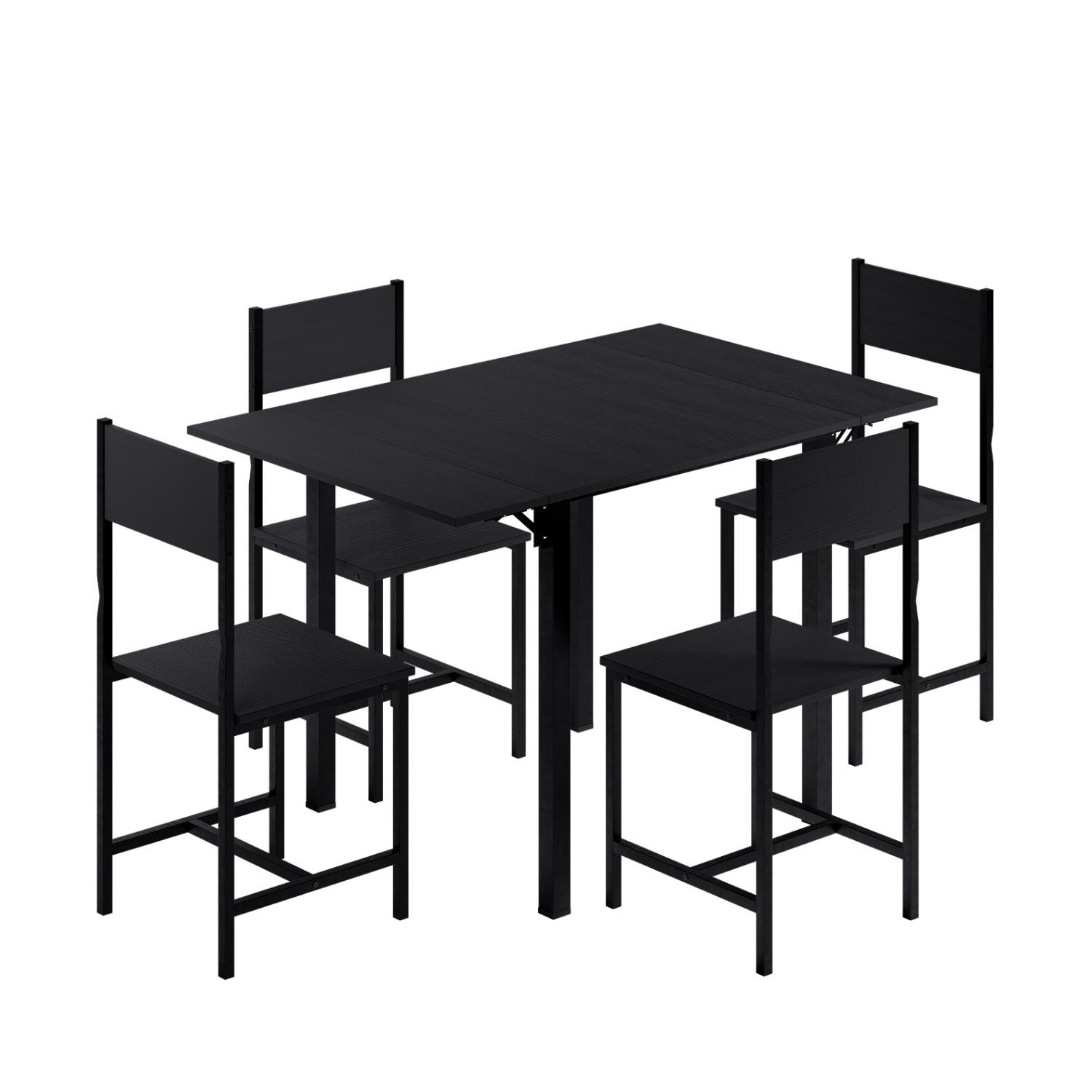 Foto 2 pulgar | Comedor 4 Sillas Negro Mubson Antecomedor Ponce