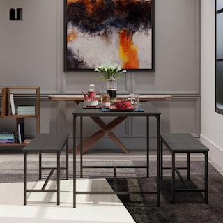 Foto 6 | Comedor Mubson Naly Con 2 Taburetes Antecomedor Negro
