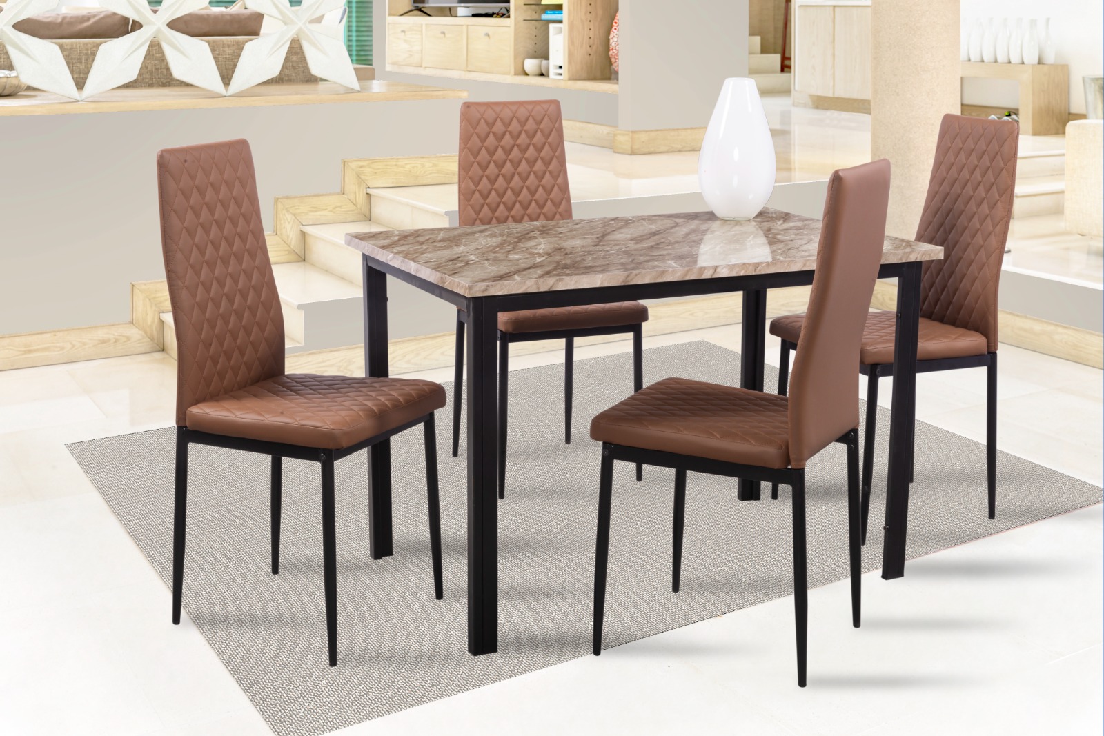 Foto 1 | Comedor Mobilkraft Túnez Café 4 Sillas Tubular