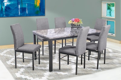 Foto 1 | Comedor Mobilkraft Adra Gris 6 Sillas Tubular