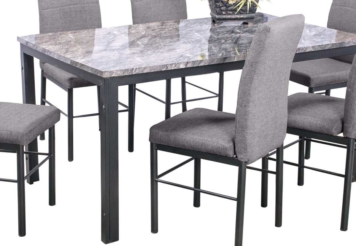 Foto 5 pulgar | Comedor Mobilkraft Adra Gris 6 Sillas Tubular
