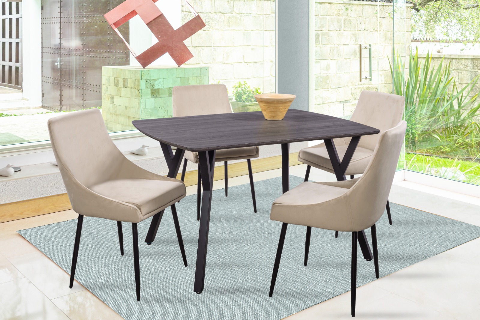 Comedor Mobilkraft Sul 4 Sillas Rectangular