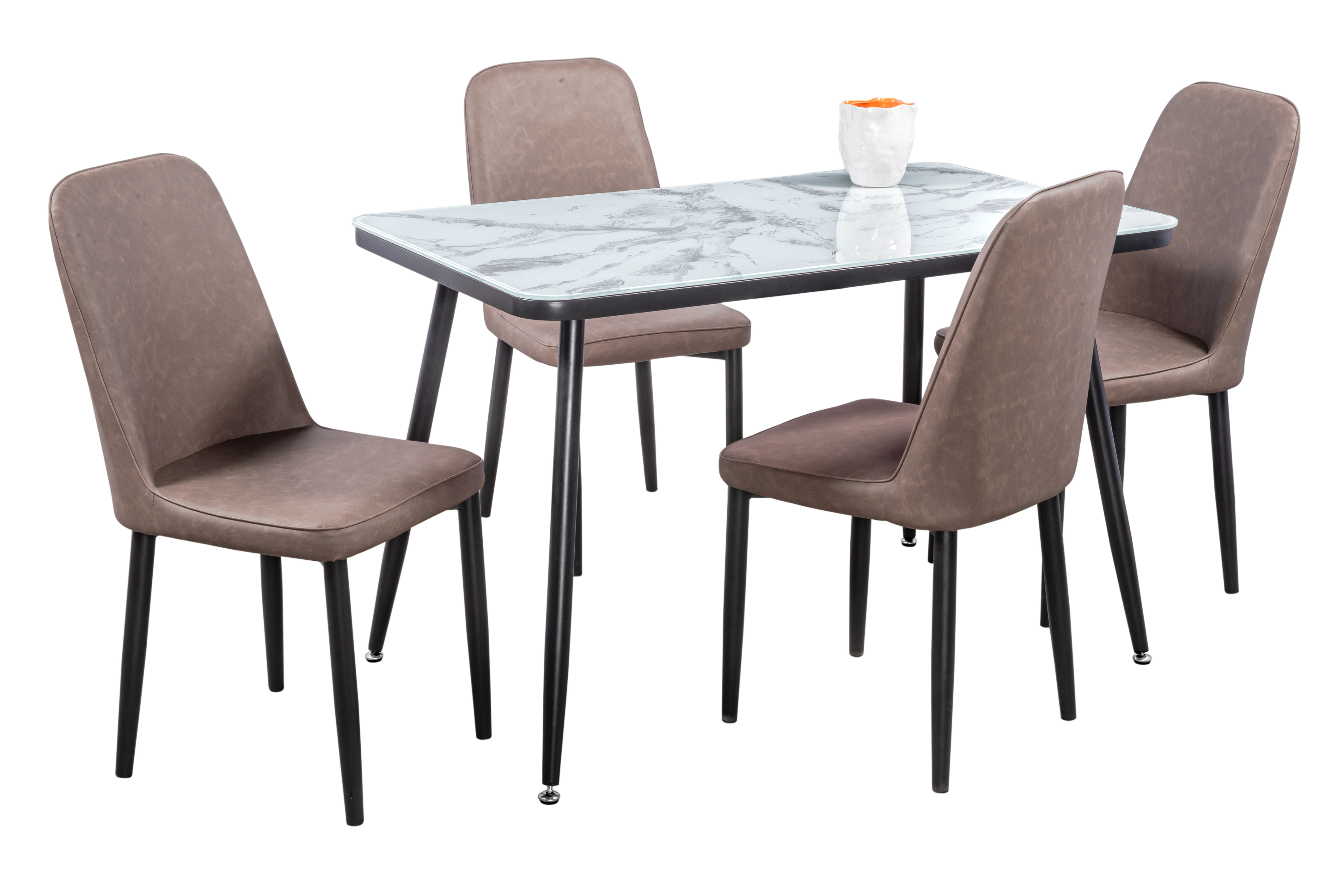 Comedor Mobilkraft Max con 4 Sillas Cafés