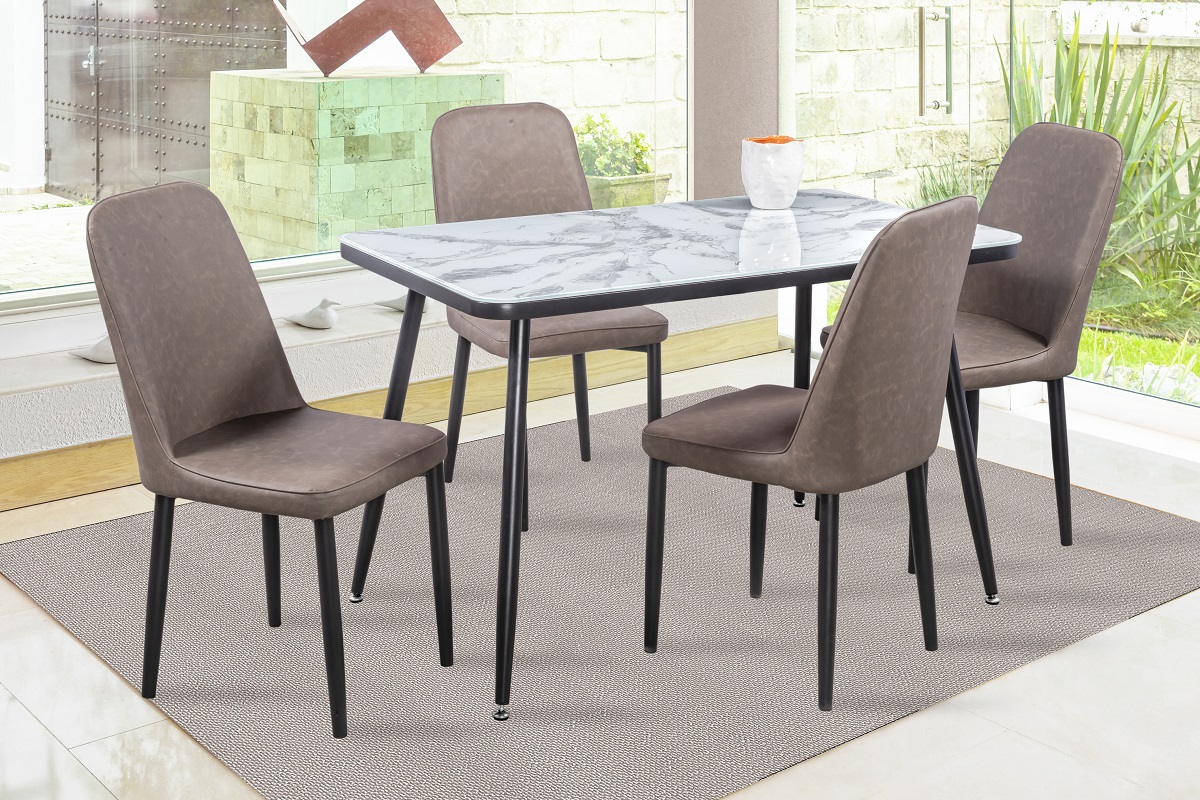 Foto 3 pulgar | Comedor Mobilkraft Max con 4 Sillas Cafés
