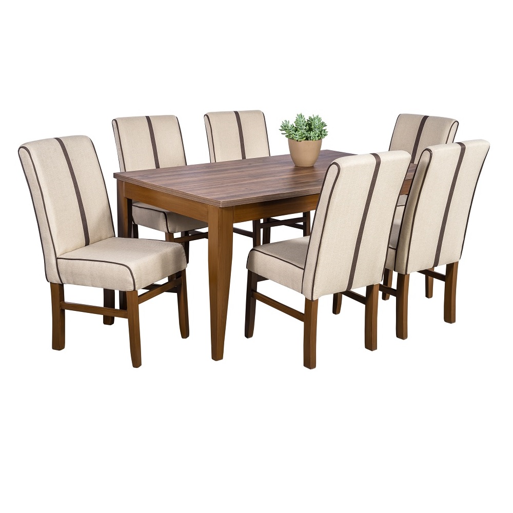 Foto 2 pulgar | Comedor Mobilkraft Lugo con 6 Sillas Beiges