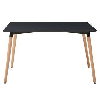 Foto 3 | Comedor Completo Negro Con 4 Sillas Con Patas De Madera Y Soporte Metálico