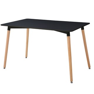 Foto 4 | Comedor Completo Negro Con 4 Sillas Con Patas De Madera Y Soporte Metálico