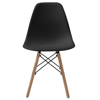 Foto 5 | Comedor Completo Negro Con 4 Sillas Con Patas De Madera Y Soporte Metálico