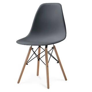 Foto 6 | Comedor Completo Con Mesa Blanca Y 4 Sillas Grises Con Patas De Madera Y Soporte Metálico