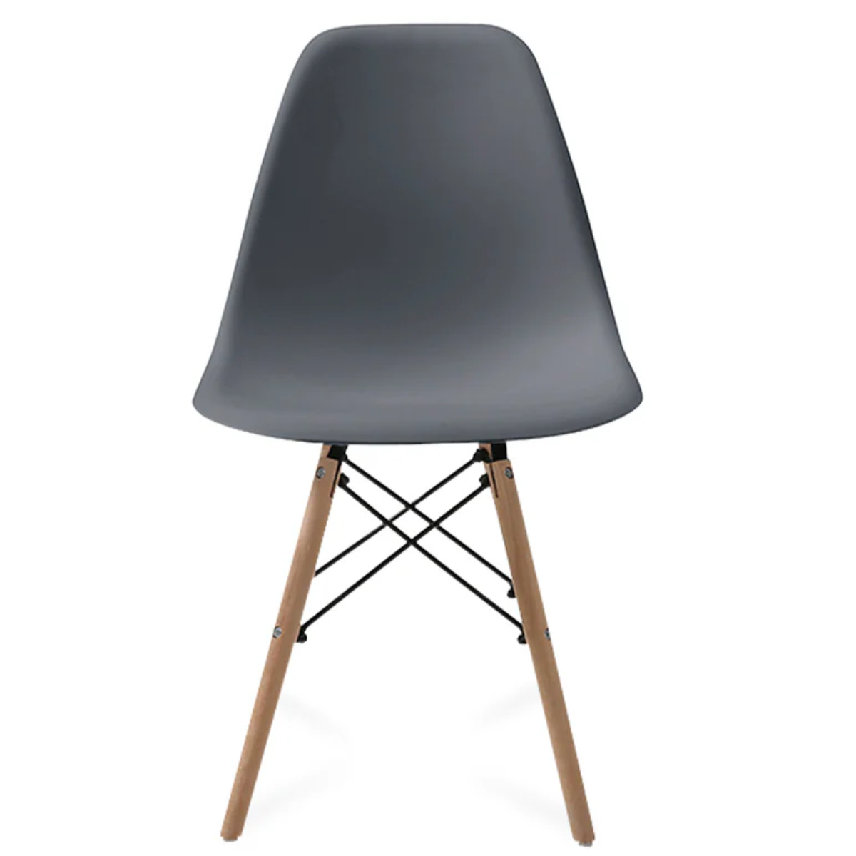 Foto 6 pulgar | Comedor Completo Con Mesa De Cristal Y 4 Sillas Grises Con Patas De Madera Y Soporte Metálico