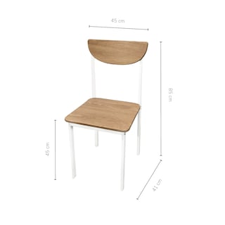 Foto 6 | Set De Comedor Mesa Rectangular + 6 Sillas Top Living K6-comb Color Café Y Blanco