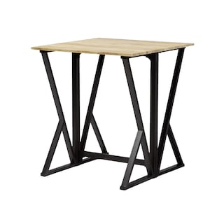 Foto 2 | Set De Comedor Mesa Ajustable + 4 Bancos Altos Top Living K4-talln Color Café Y Negro