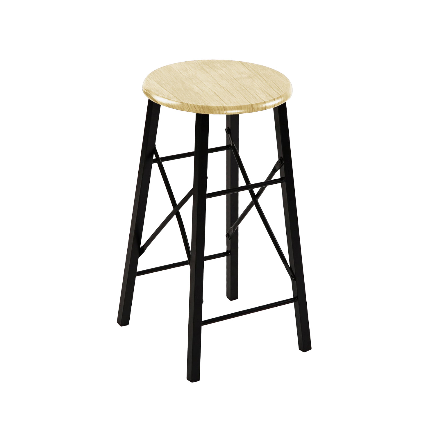 Foto 4 pulgar | Set De Comedor Mesa Ajustable + 4 Bancos Altos Top Living  K4-talln  Color Café Y Negro