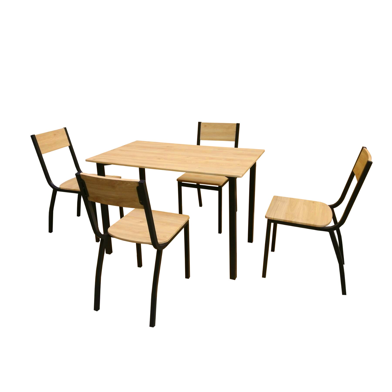 Foto 2 | Set Comedor Mesa Rectangular + 4 Sillas Top Living K4-comn  Color Café Y Negro