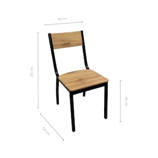 Foto 5 | Set Comedor Mesa Rectangular + 4 Sillas Top Living K4-comn Color Café Y Negro
