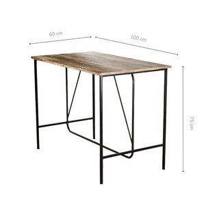 Foto 4 | Set De Comedor Mesa Rectangular + 4 Bancos Top Living K4-squaren Color Café Y Negro