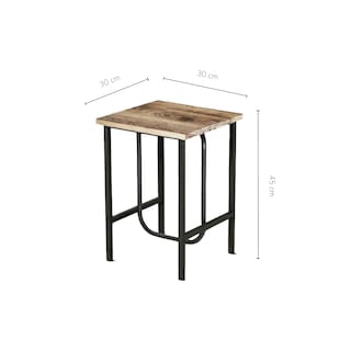 Foto 6 | Set De Comedor Mesa Rectangular + 4 Bancos Top Living K4-squaren Color Café Y Negro