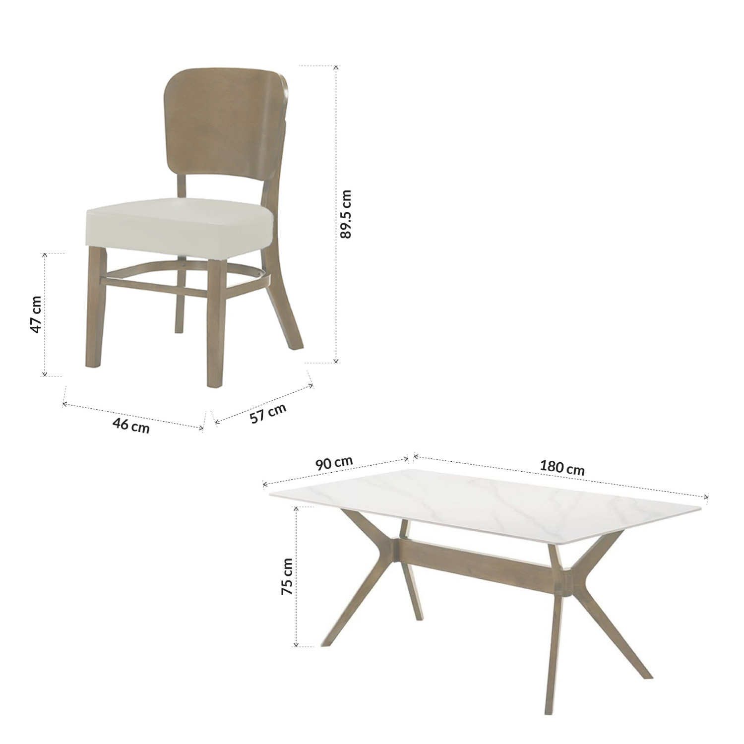 Foto 6 | Comedor Elegante De Madera De 6 Sillas Bossa Noem Marrón