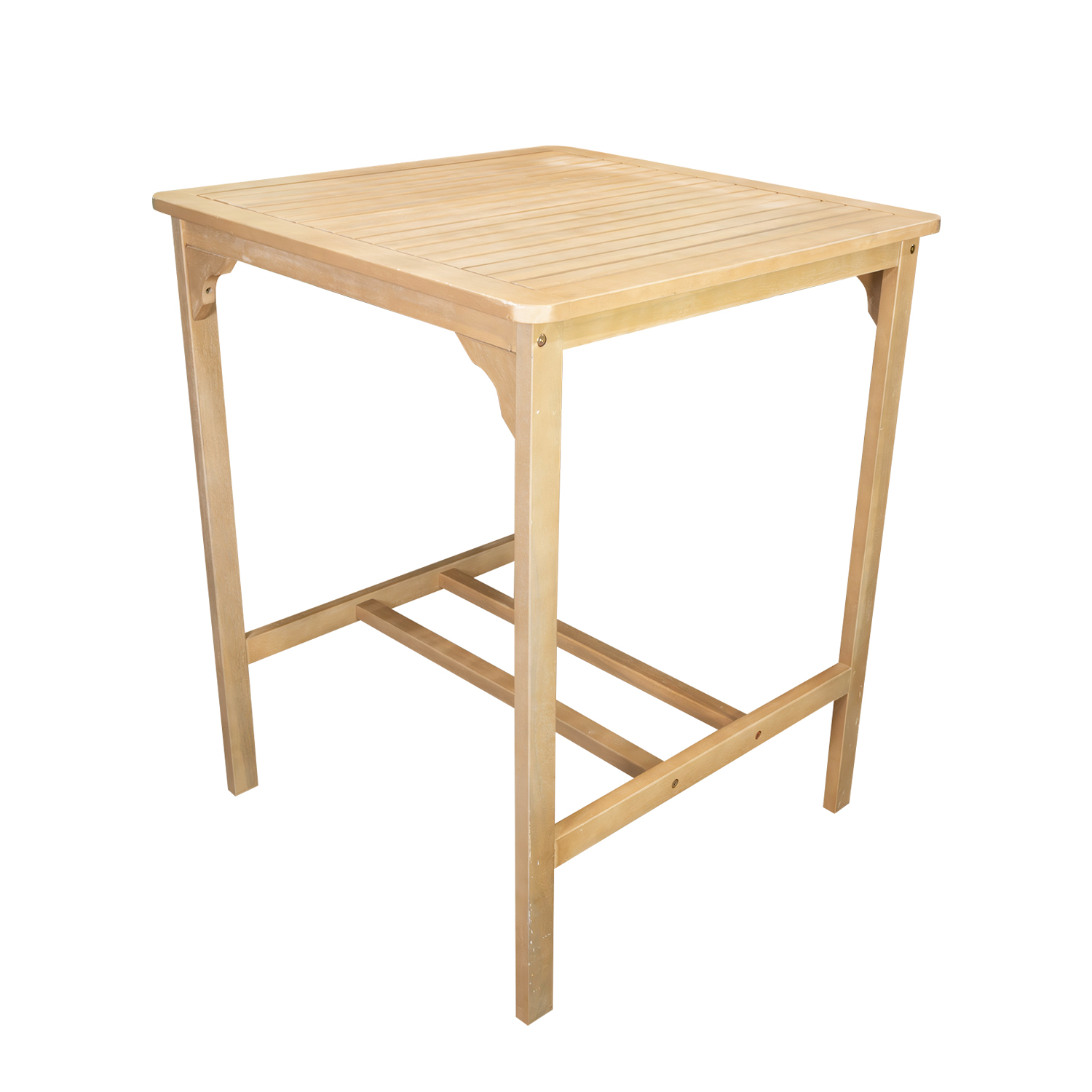 Foto 3 pulgar | Juego De Mesa De Madera Maciza Con 2 Sillas Altas Bossa Cala Marrón