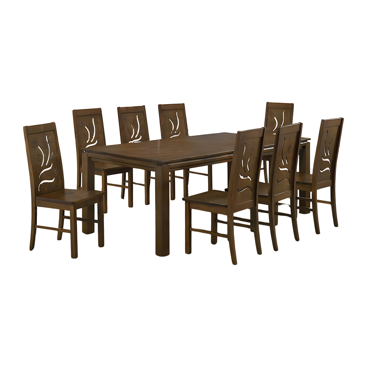 Foto 2 pulgar | Comedor Elegante De Madera De 8 Sillas Bossa Helios Marrón