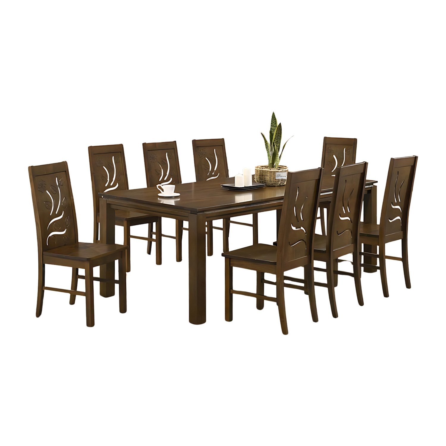 Foto 3 pulgar | Comedor Elegante De Madera De 8 Sillas Bossa Helios Marrón