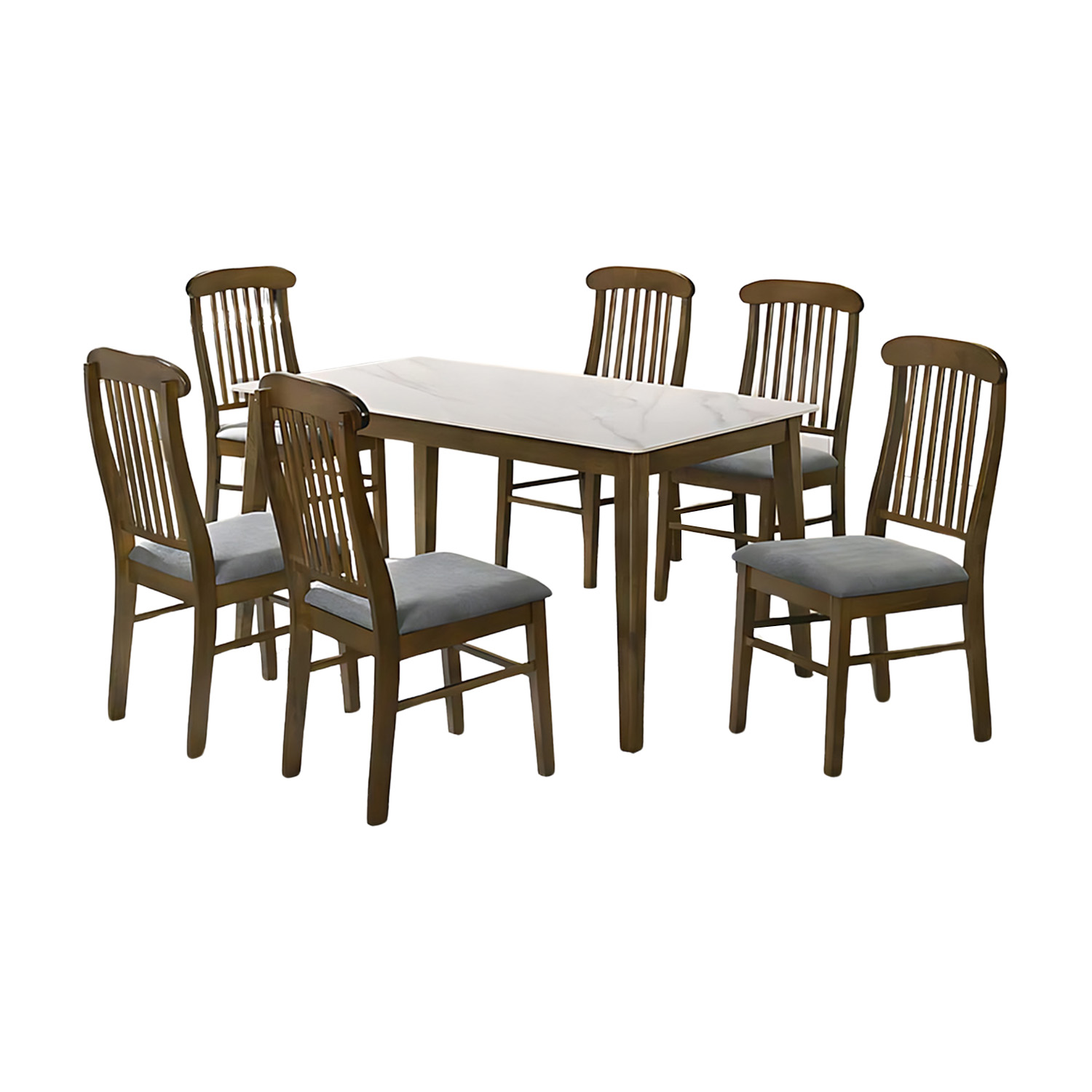 Foto 2 pulgar | Comedor Elegante De Madera De 6 Sillas Bossa Kratos Marrón